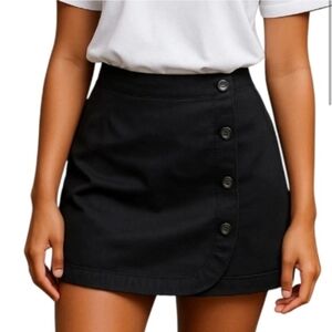 Urban Outfitters BDG Black Button-Front Skirt